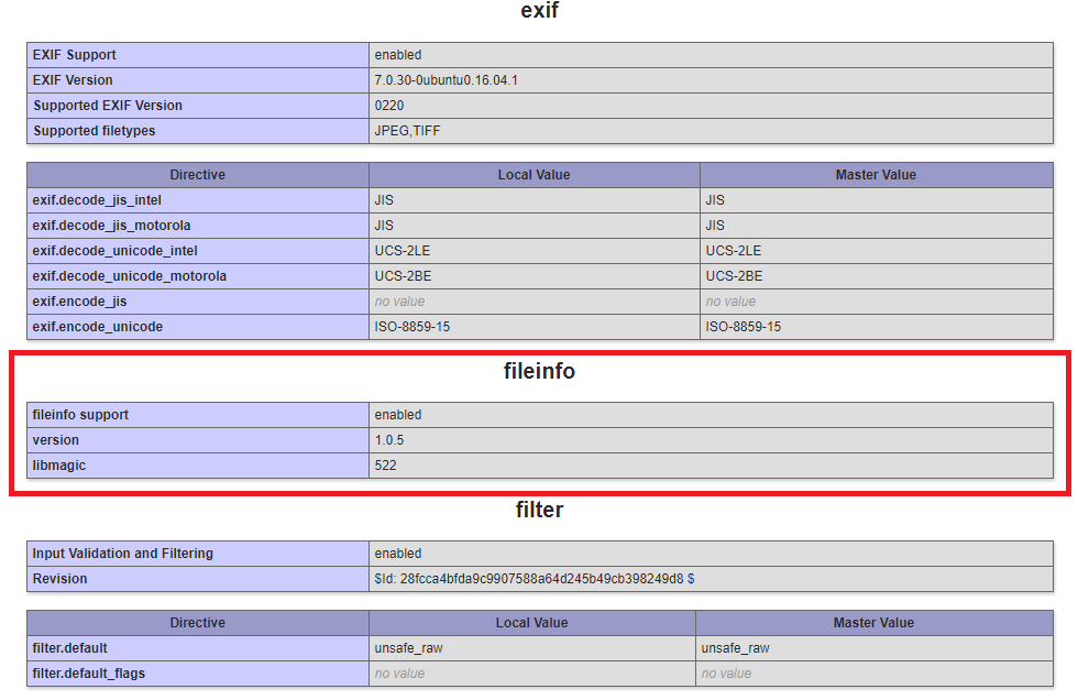 fileinfo extension disabled